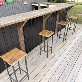 Refrigerator and bar stools