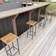 Refrigerator and bar stools